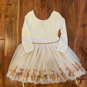 Christmas dress sequins and reindeer size 6